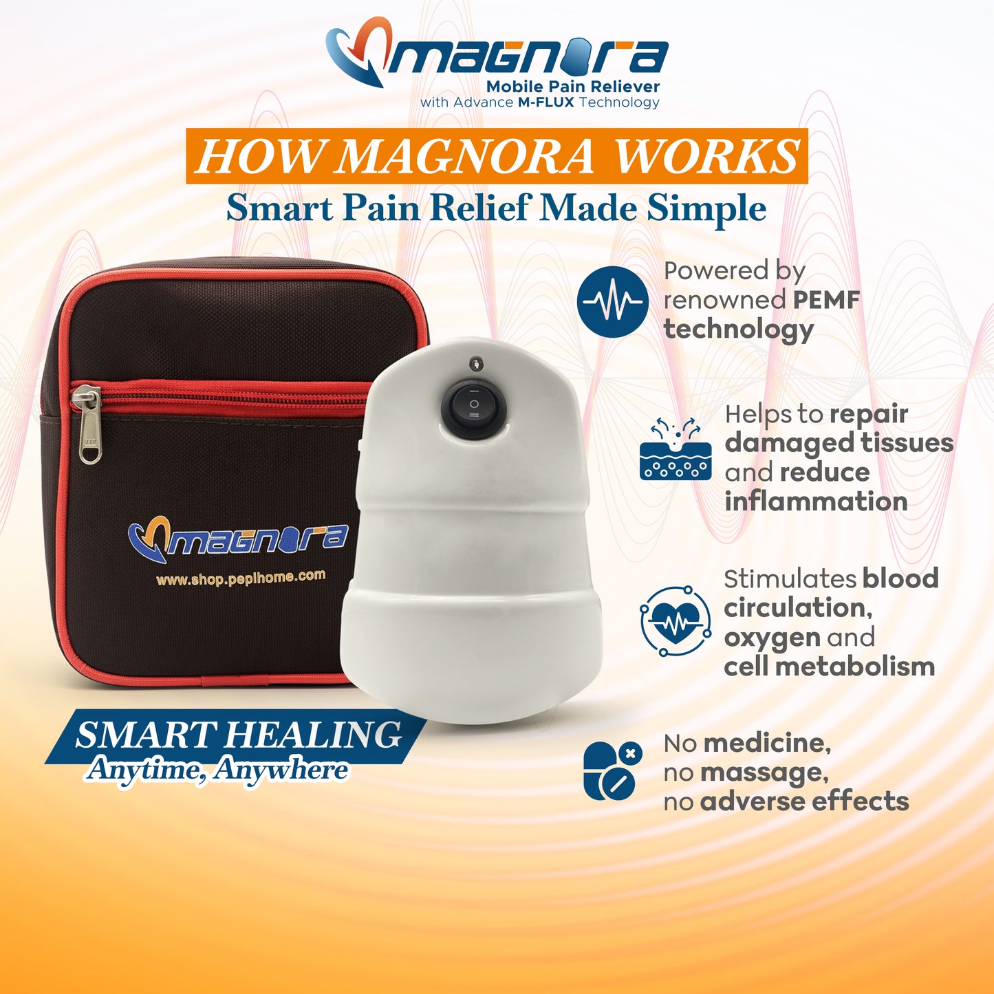 Magnora:   Portable PEMF wellness Device